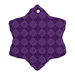 Purple Snowflake Ornament (two Sides) by nateshop