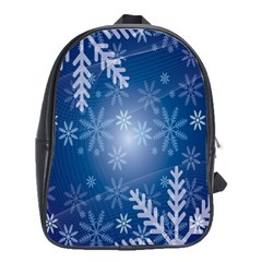 Snowflakes School Bag (large) by nateshop