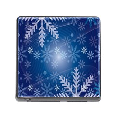 Snowflakes Memory Card Reader (square 5 Slot) by nateshop