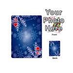 Snowflakes Playing Cards 54 Designs (Mini) Front - Heart3