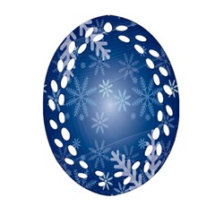 Snowflakes Ornament (oval Filigree) by nateshop