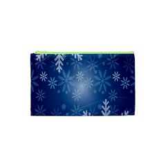 Snowflakes Cosmetic Bag (xs) by nateshop