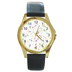 Star Round Gold Metal Watch by nateshop