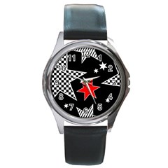 Stars Round Metal Watch by nateshop