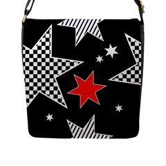 Stars Flap Closure Messenger Bag (l) by nateshop