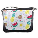 Pineapple And Watermelon Summer Fruit Messenger Bag Front