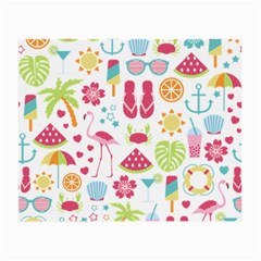 Flamingo Bird Nature Illustration Summer Beach Small Glasses Cloth