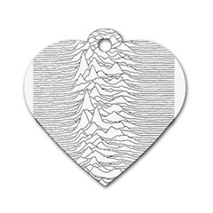 Joy Division Unknown Pleasures Dog Tag Heart (one Side) by Jancukart