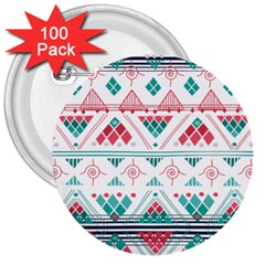 Aztec Ethnic Seamless Pattern 3  Buttons (100 Pack) 