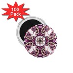 Multicolored Pattern Illustration Purple Peacock 1.75  Magnets (100 pack)  Front