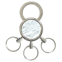 White Marble Texture Pattern 3-ring Key Chain