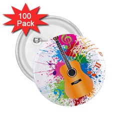 String Instrument Acoustic Guitar 2 25  Buttons (100 Pack) 