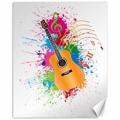 String Instrument Acoustic Guitar Canvas 11  X 14  by Jancukart