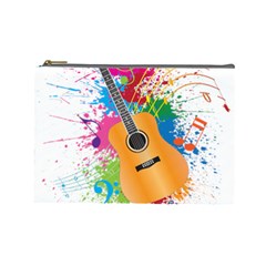 String Instrument Acoustic Guitar Cosmetic Bag (large) by Jancukart