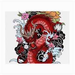 Drawing Red Dragon Legendary Small Glasses Cloth