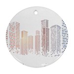 Buildings, Building City Building Condominium Skyscraper Ornament (Round) Front