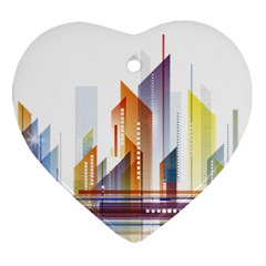 Building Artwork City Building Ornament (heart)