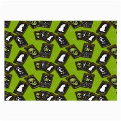 Cats And Skulls - Modern Halloween  Large Glasses Cloth by ConteMonfrey