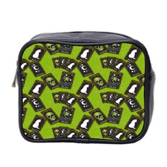 Cats And Skulls - Modern Halloween  Mini Toiletries Bag (two Sides) by ConteMonfrey