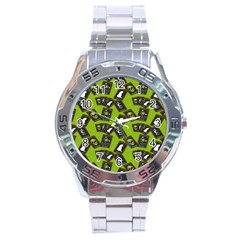 Cats And Skulls - Modern Halloween  Stainless Steel Analogue Watch by ConteMonfrey