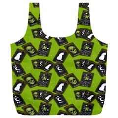 Cats And Skulls - Modern Halloween  Full Print Recycle Bag (xxl) by ConteMonfrey