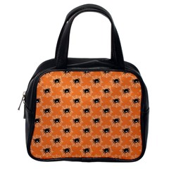 Halloween Black Orange Spiders Classic Handbag (one Side)