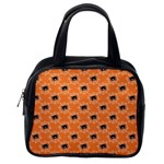 Halloween Black Orange Spiders Classic Handbag (One Side) Front