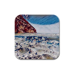 Fishes In Lake Garda Rubber Square Coaster (4 Pack)