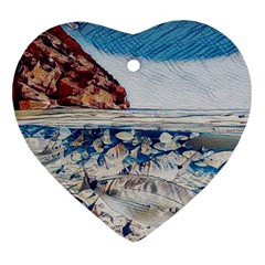 Fishes In Lake Garda Heart Ornament (Two Sides)