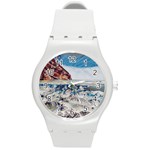 Fishes In Lake Garda Round Plastic Sport Watch (M) Front