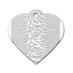 Joy Division Unknown Pleasures Dog Tag Heart (Two Sides) Front