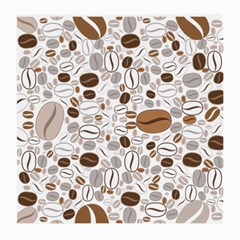 Brown Coffee Beans Pattern Medium Glasses Cloth by Jancukart