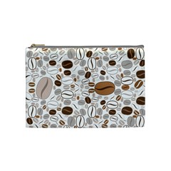 Brown Coffee Beans Pattern Cosmetic Bag (medium) by Jancukart