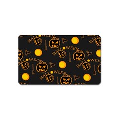 Halloween Background Pattern Magnet (name Card)