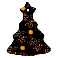 Halloween Background Pattern Ornament (christmas Tree) 