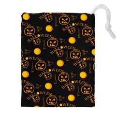 Halloween Background Pattern Drawstring Pouch (5xl)