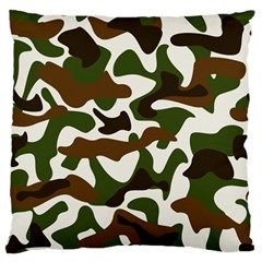 Camouflage Print Pattern Large Flano Cushion Case (one Side)