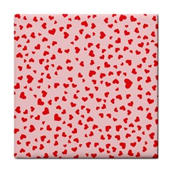 Hearts Valentine Heart Pattern Tile Coaster