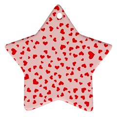 Hearts Valentine Heart Pattern Star Ornament (two Sides) by Ravend