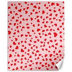 Hearts Valentine Heart Pattern Canvas 11  X 14  by Ravend