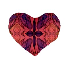 Pattern Colorful Background Standard 16  Premium Flano Heart Shape Cushions