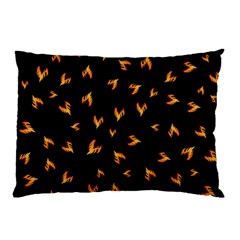 Pattern Flame Black Background Pillow Case