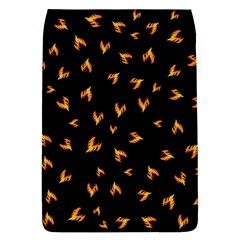 Pattern Flame Black Background Removable Flap Cover (l)