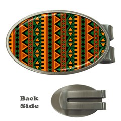 African Pattern Texture Money Clips (oval) 