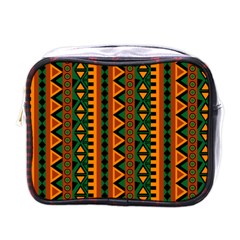 African Pattern Texture Mini Toiletries Bag (one Side)