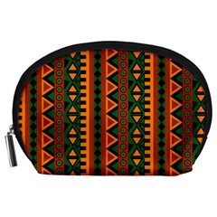 African Pattern Texture Accessory Pouch (large)