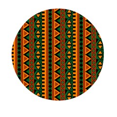 African Pattern Texture Mini Round Pill Box (pack Of 5)