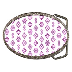 Geometric Pattern Purple Pattern Belt Buckles by Ravend