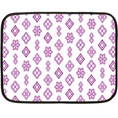 Geometric Pattern Purple Pattern Fleece Blanket (mini)