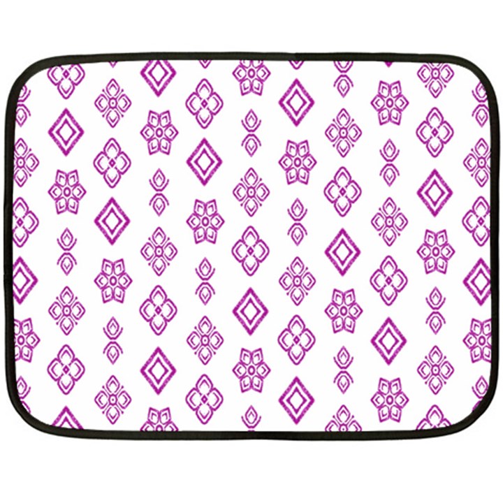 Geometric Pattern Purple Pattern Double Sided Fleece Blanket (Mini) 